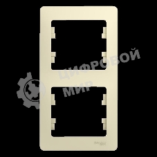 Рамка 2-м Glossa верт. беж. SchE GSL000206