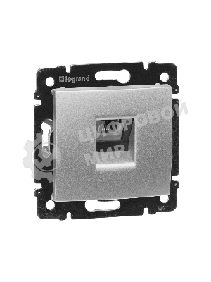 Розетка 1хRJ11, алюм. Valena Розетка 1хRJ11, алюм.