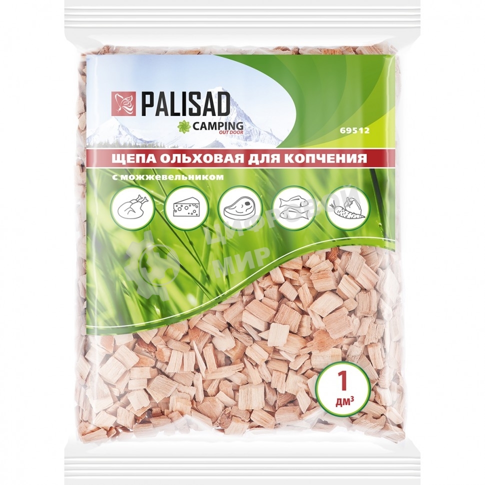 Щепа ольховая с можжевельником для копчения, Camping Palisad