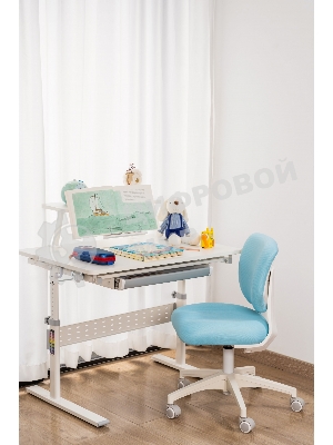 Кресло Cactus CS-CHR-3594BL голубой, ткань, 75 кг, механизм качания