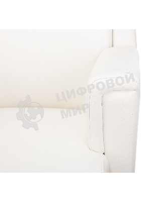 Кресло Бюрократ DUKE белый, кожа