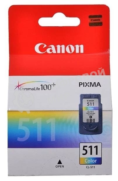 Картридж струйный CL-511 (2972B007) для Canon PIXMA MP240, PIXMA MP260, PIXMA MX320, PIXMA MX330 EMB, Цветной, 244стр., 9 мл.