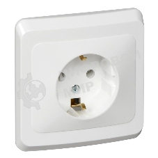 Розетка 1-м СП Этюд 16А с заземл. белый SchE PC16-003B