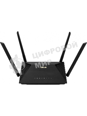 Роутер ASUS RT-AX53U 802.11b/g/n/ac/ax, до 574 + 1201 Mbps, 2,4 + 5 гГц, 4 антенны, USB