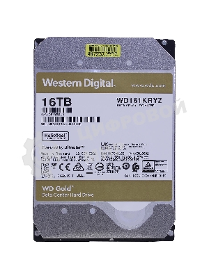 Жесткий диск Western Digital SATA 16Tb 7200RPM 6Gb/S 512MB GOLD WD161KRYZ