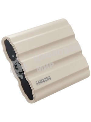 Внешний SSD Samsung T7 Shield, 2TB, USB 3.2 Gen 2 Type-C, R/W 1050/1000, бежевый