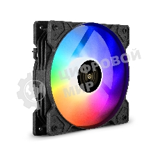 Вентилятор для корпуса ExeGate EX12025H3P4PMY-PWM.ARGb черный, 120 мм, 1800 об/мин, 26 дБ, 4 pin