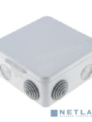 Коробка распаячная КМР-030-014 наружная с крышкой 100х100х55 АБС 8 мембранных вводов IP54 EKF plc-kmr-030-014