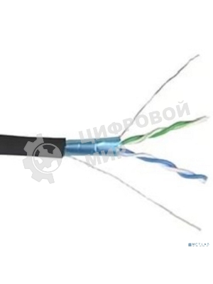 Кабель связи ITK витая пара F/UTP, cat.5e 4х2х24AWG solid, LDPE, 305м, черный