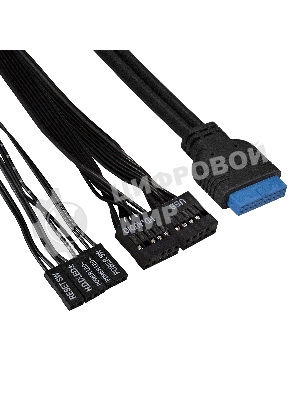 Компьютерный корпус Miditower ExeGate CP-603-UNS450 (ATX, БП UNS450 с вент. 12см, 2хUSB, аудио, черный)