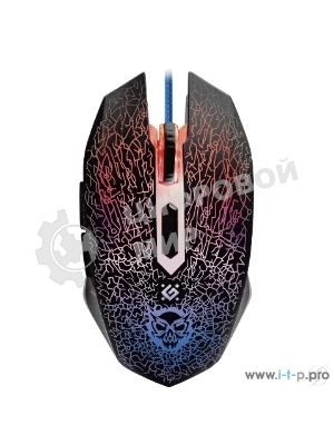 Мышь проводная Defender Shock GM-110L черный, 3200 dpi, USB, кнопки - 6