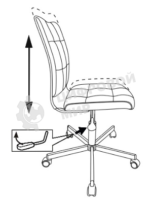 Кресло Бюрократ CH-330M/VELV20 молочный, велюр, 120 кг, механизм качания, без подлокотников