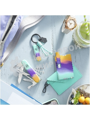 Швейцарская карта Victorinox Swiss Card Classic Sydney Style (0.7100.E222) бирюзовый коробка подарочная