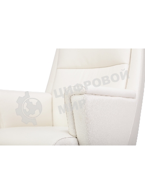 Кресло Бюрократ DUKE белый, кожа