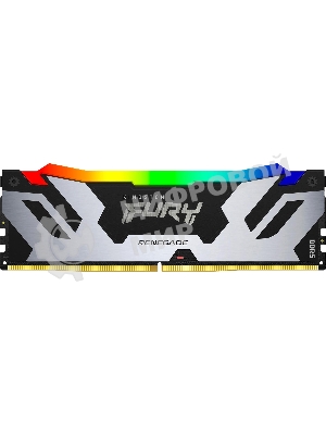 Оперативная память Kingston Fury Renegade, DDR5, 16Gb (1x16Gb), 7200MHz, CL38, DIMM, радиатор, RGB, черный