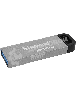 Флешка USB Kingston DataTraveler KYSON (DTKN/256GB), 256Gb, USB 3.2 Gen 1, R/W 200/60, серебристый/черный
