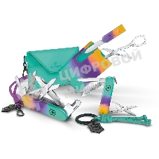 Швейцарская карта Victorinox Swiss Card Classic Sydney Style (0.7100.E222) бирюзовый коробка подарочная