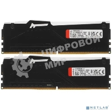 Оперативная память Kingston Fury Beast, DDR5, 32Gb (2x16Gb), 5600MHz, CL40, DIMM, с радиаторами, RGB, черный