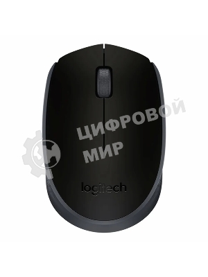 Мышь беспроводная Logitech M171 черный/серый, 1000 dpi, радиоканал, USB, кнопки - 3