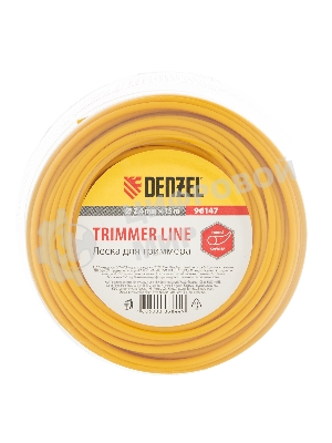 Леска для триммера Denzel круглая, 2,4мм х 15м, блистер