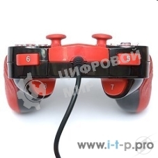 Геймпад Dialog Action GP-A15, черно-красный, вибрация, 12 кнопок, USB