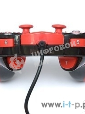 Геймпад Dialog Action GP-A15, черно-красный, вибрация, 12 кнопок, USB