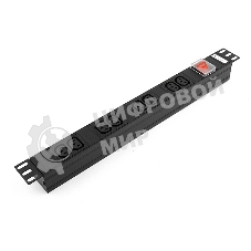 Блок Gembird EHB8-4, 1 вход С14/8 выходов C13, с защитой для 19