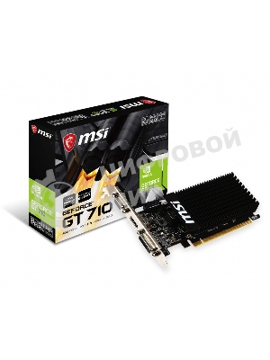 Видеокарта MSI PCI-E GT 710 2GD3H LP nVidia GeForce GT 710 2048Mb 64bit DDR3 954/1600 DVIx1/HDMIx1/CRTx1/HDCP Ret low profile