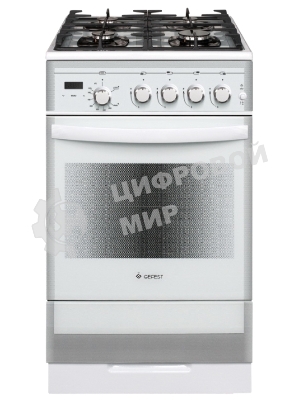 Плита газовая Gefest ПГ 5500-03 0042 белый, конфорок 4 шт, духовка 52 л, 50 см x 85 см x 58.5 см