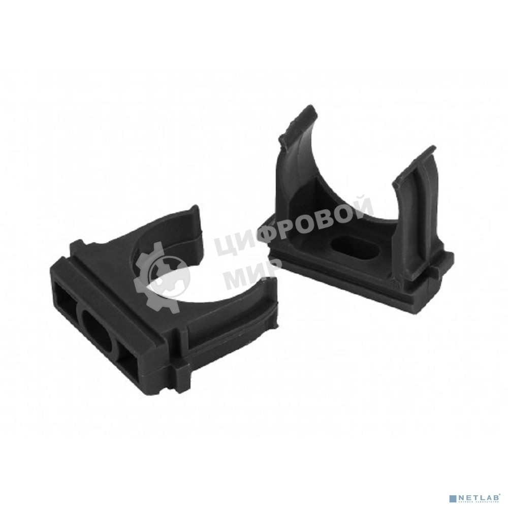 Крепеж-клипса ЭРА (черный) для трубы d 16мм (100/2000/70000)