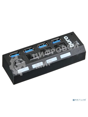 Разветвитель USB 3.0 Buro BU-HUB4-U3.0-L 4порт. черный
