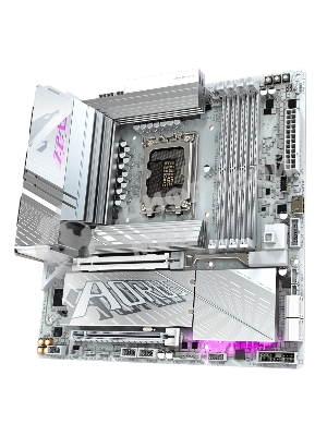 Материнская плата Gigabyte Z890M AORUS ELITE WIFI7 ICE, LGA 1851, Intel Z890, 4xDDR5, 4xSATA, 3xM.2, 1xPCIe 4.0 x4, 1xPCIe 5.0 x16, 1xDP, 1xUSB-C, 1x 2.5Gb LAN, 1xUSB-A 3.2 Gen 2, 4xUSB-A 3.2 Gen 1, 2x3.5 мм, TOSLINK, 7.1, 1xUSB4, mATX