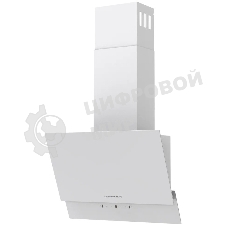 Наклонная вытяжка Kuppersberg F 603 W, 60 см, High-Tech, таймер, макс. производительность 850 м3/ч, 3 скорости, обратный клапан, сенсорное управление, дисплей, LED освещение, уровень шума 53 дБ, белый