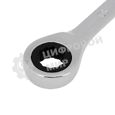 Ключ комбинированный трещоточный Rexant 10 мм, CrV, зеркальный хром