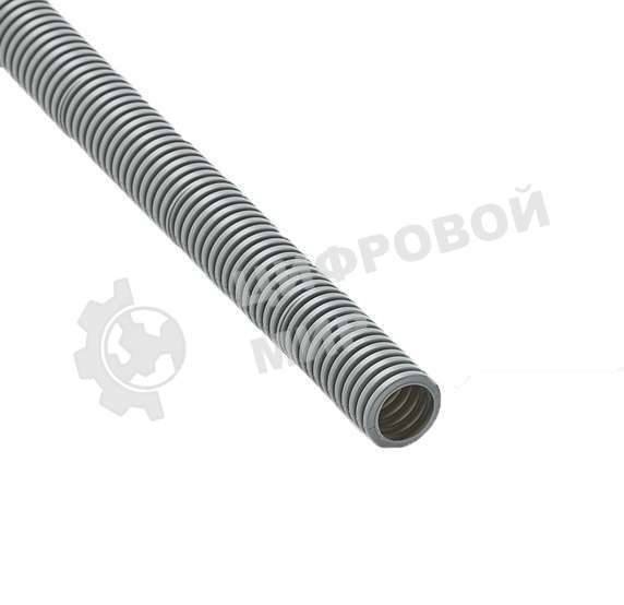 Труба гофрированная ПВХ d25 мм с протяжкой сер. (50 м) Ruvinil 12501