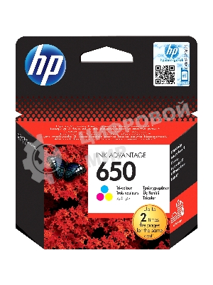 Картридж струйный HP 650 CZ102AE многоцветный для HP DJ IA 2515/2516 (200 стр.)