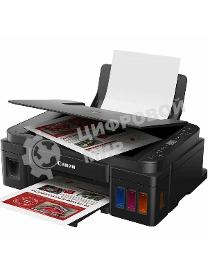 МФУ струйное Canon PIXMA G3416 (2315C052), А4, цветной, печ. 8.8 стр/мин. (ч/б) 5 стр/мин. (цвет), скан. до 3 стр/мин., 4800x1200 dpi (печать) 1200х600 dpi (скан.), USB, Wi-Fi