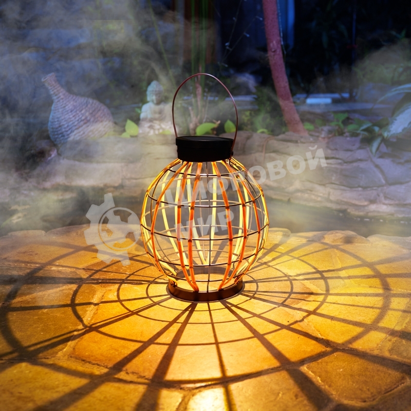 Светильник садовый Rexant Бамбук, 29,5 см, 3000К, встроенный аккумулятор, солнечная панель, коллекция Бали