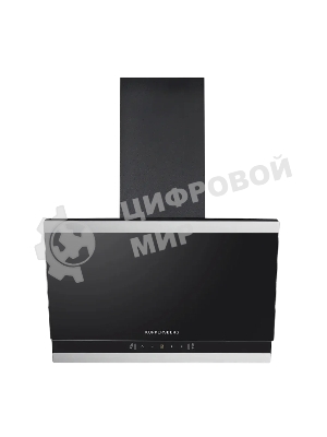 Вытяжка каминная Kuppersberg High-Tech F 603 Bx черно-серебристая, 59.5 см, 850 куб. м/ч, 53 дБ