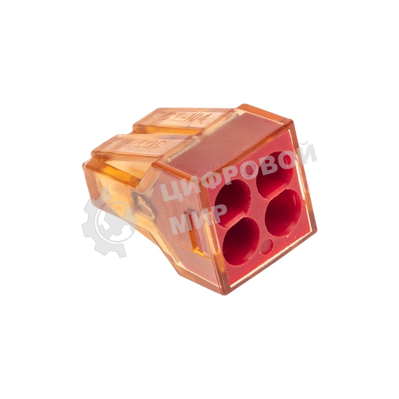 Экспресс-клемма Rexant СМК 773-604 с пастой, 4-проводная 0,75-4 мм² (блистер 5 шт/уп)