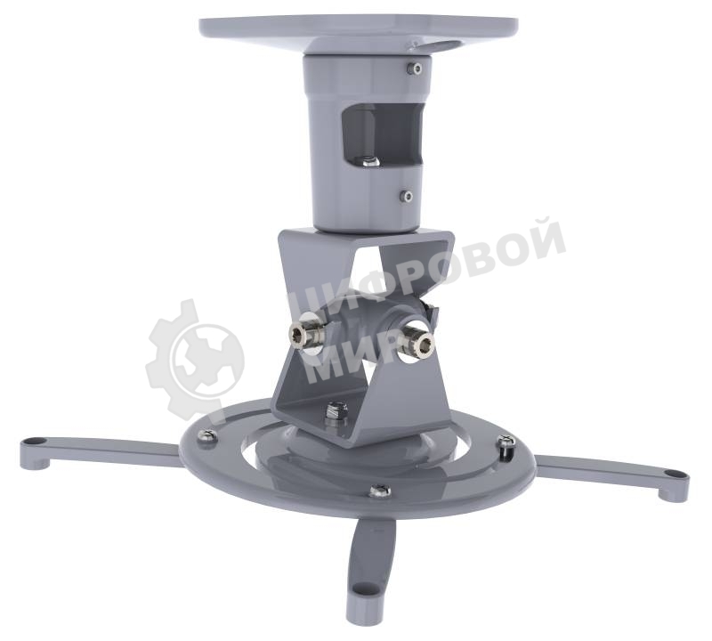 Кронштейн для проектора Cactus CS-VM-PR01-AL серебристый макс.10кг настенный и потолочный поворот и наклон