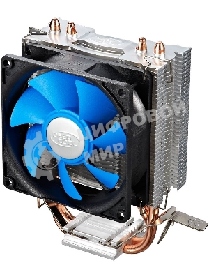 Кулер для процессора DEEPCOOL ICE EDGE MINI FS V2.0 синий, 80 мм, алюминий/медь, 2200 об/мин, 24.7 дБ, 3 pin, 100 Вт, 112 мм