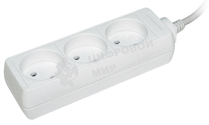 Удлинитель 3х3 м без заземл. 10А IP20 У3 2P IEK WYP10-06-03-03-N