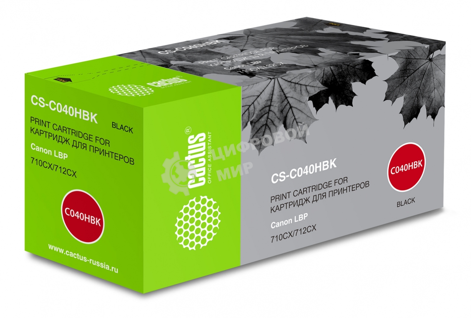 Картридж лазерный Cactus CS-C040HBK черный (12500 стр.) для Canon LBP 710CX/712CX