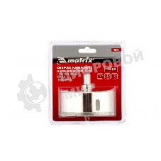 Сверло алмазное Matrix по керамограниту, 100 х 67 мм, 3-гранный хвостовик