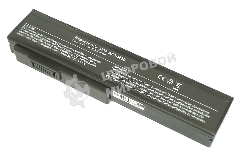 Аккумуляторная батарея для ноутбука Asus X55 M50 G50 N61 M60 N53 M51 G60 G51 5200mAh OEM черный