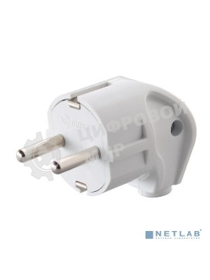 Вилка угловая с заземлением Makel белая