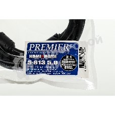 Кабель соединительный аудио-видео Premier 5-813 HDMI (m)/HDMI (m) 5м. феррит.кольца Позолоченные контакты черный