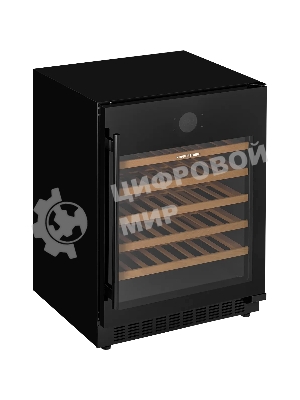 Винный шкаф KUPPERSBERG RBW 85, встраиваемый, High-Tech, объем 135 л, вместимость 54 бутылки, диапазон температуры 5-20 градусов, механическое открытие двери, 5 полок из бука, LCD дисплей, уровень шума 40 дБ, черный