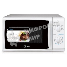 Микроволновая печь Midea MM720CFB белый, 20 л, 700 Вт, переключатели - поворотный механизм